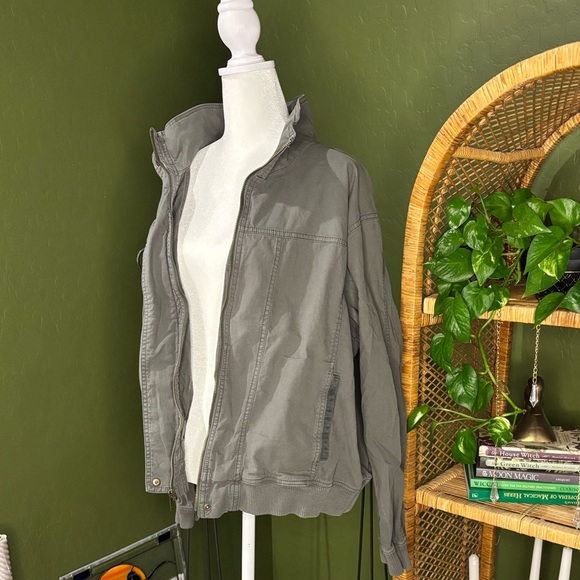 Sonoma Army Green Zip Up Bomber Jacket - Picture 2 of 6